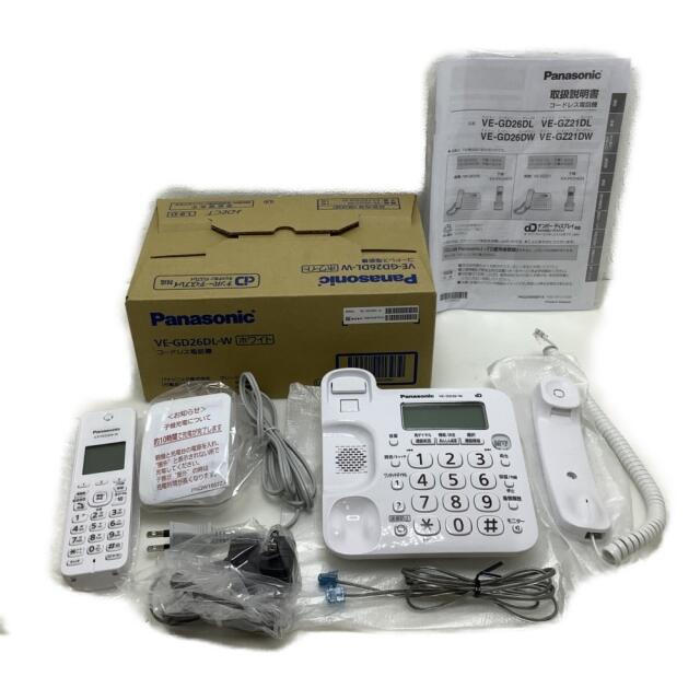 Panasonic(パナソニック)の▲▲Panasonic パナソニック コードレス電話機（子機1台付） VE-GD26DL-W ホワイト スマホ/家電/カメラの生活家電(その他)の商品写真