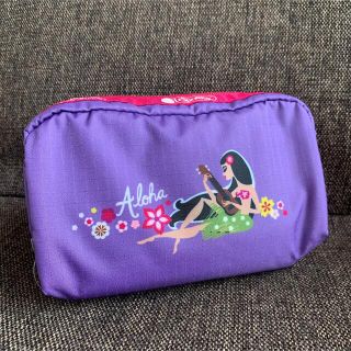 レスポートサック(LeSportsac)のハワイ限定デザイン【レスポートサック】パープル　ポーチ　フラ(ポーチ)