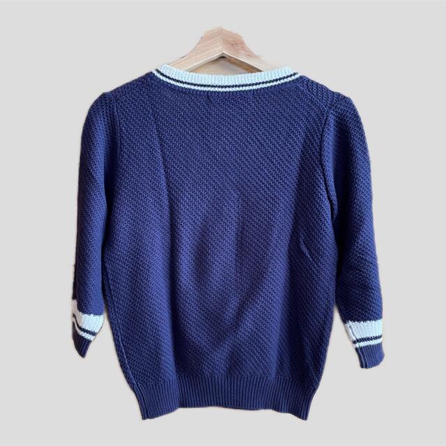YEVS - 美品‼︎ YEVS 五分袖ニット トップス ネイビー フリーサイズの通販 by Azusa's shop|イーブスならラクマ