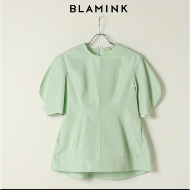 BLAMINKブラミンク コットンシルクランタンスリーブブラウス 売れ筋