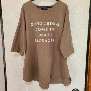 シマムラ(しまむら)のロゴT　ブラウン　3L(Tシャツ(長袖/七分))