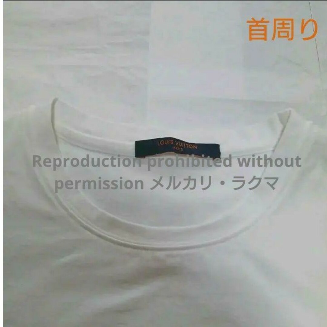 ★【レディース M】 ルイヴィトン  LV サークル 刺繍 Tシャツ ホワイト