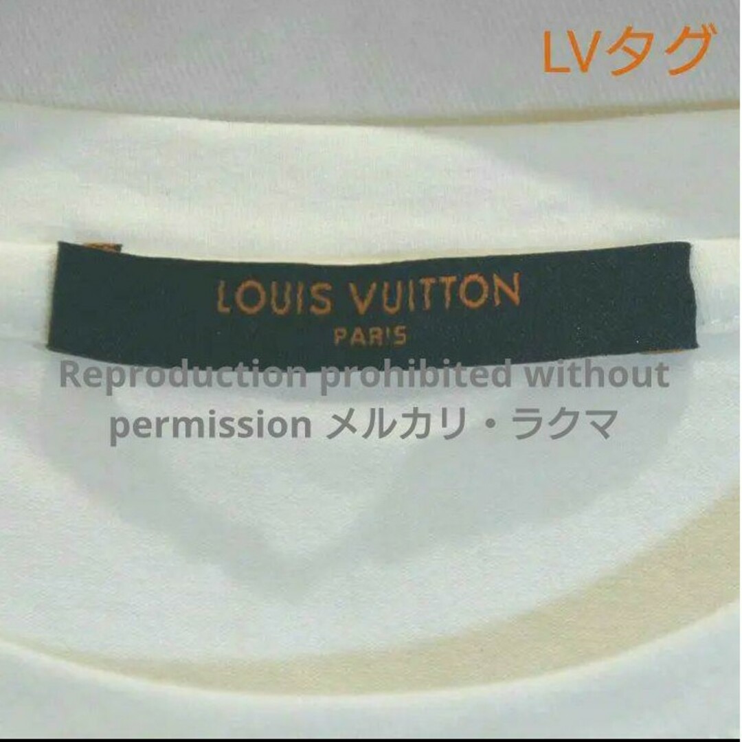 ★【レディース M】 ルイヴィトン  LV サークル 刺繍 Tシャツ ホワイト