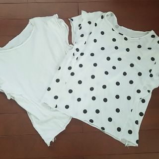 ザラ(ZARA)のchiwako様専用☆ZARAザラ☆フリル袖Tシャツ2点セット(Tシャツ(半袖/袖なし))