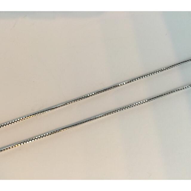 ネックレス　K18WG ホワイトゴールド　ベネチアン　約45cm 2.4g 中古 レディースのアクセサリー(ネックレス)の商品写真