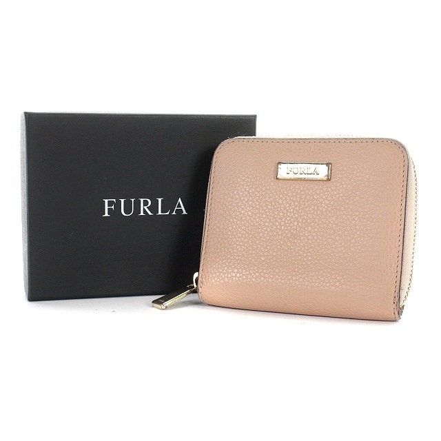 Furla(フルラ)のフルラ FURLA 財布 二つ折り ラウンドファスナー レザー ピンク レディースのファッション小物(財布)の商品写真