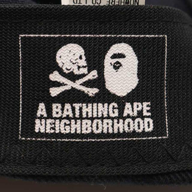 A BATHING APE(アベイシングエイプ)のBAPE×NEIGHBORHOOD キャップ コットン ブラック ライトグレー メンズの帽子(キャップ)の商品写真