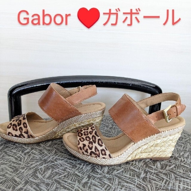 Gabor - Gabor♥ガボール♥サンダル♥異素材ハラコ&レザー♥24.5cm