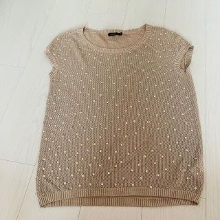 モマ(MOMA)のベージュ　キャメル　トップス　カットソー　半袖　サマーセーター　Tシャツ(カットソー(半袖/袖なし))