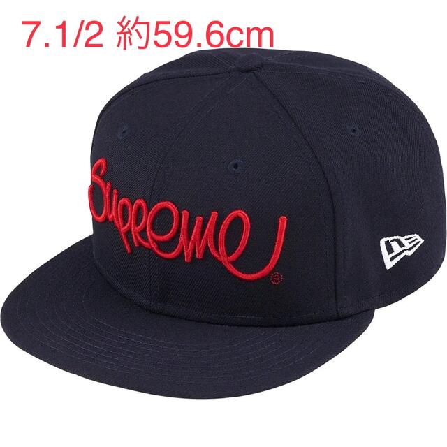 送料込‼︎Supreme Handstyle New Era "Navy"キャップ