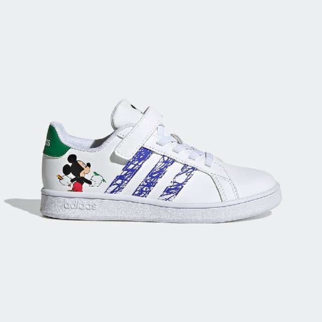 adidas(アディダス)のadidas Disney グランドコート ミッキーマウス 18.5cm キッズ/ベビー/マタニティのキッズ靴/シューズ(15cm~)(スニーカー)の商品写真