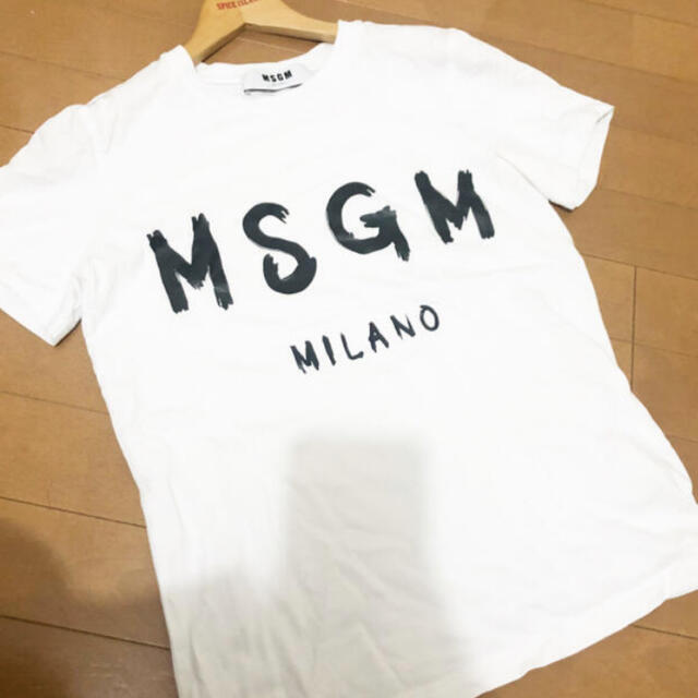 MSGM - 定価18700円 一回着用のみ MSGM XS ロゴカットソー Tシャツの