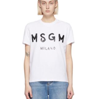 エムエスジイエム(MSGM)の定価18700円　一回着用のみ　MSGM  XS ロゴカットソー　Tシャツ(Tシャツ(半袖/袖なし))