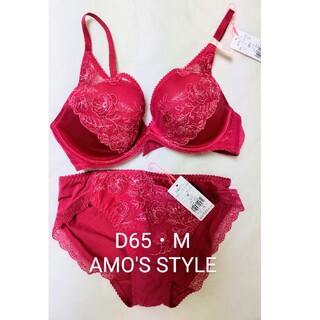 アモスタイル(AMO'S STYLE)のAMO'S STYLE ホープブラ ロマンティック アネモネ D65/M(ブラ&ショーツセット)