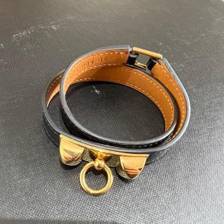 エルメス(Hermes)のHERMES エルメス ブレスレット 黒金(ブレスレット)