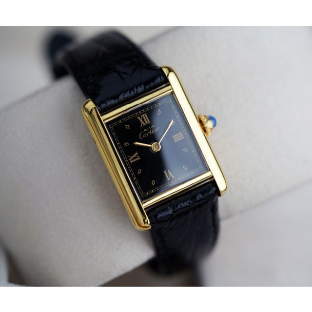 美品 カルティエ マスト ヴァンドーム ブラック ローマン SM Cartier