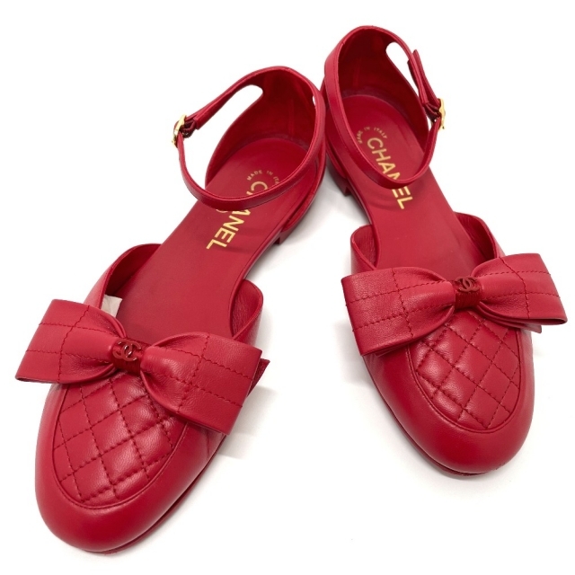 人気ブランドの - CHANEL シャネル サンダル フラット アンクル