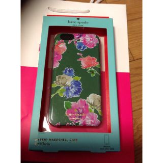 ケイトスペードニューヨーク(kate spade new york)の新品 Kate Spade iPhone6 ケース緑花柄(iPhoneケース)