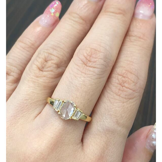 👑大粒 ローズカットダイヤモンド リング 👑 インドジュエリー レディースのアクセサリー(リング(指輪))の商品写真