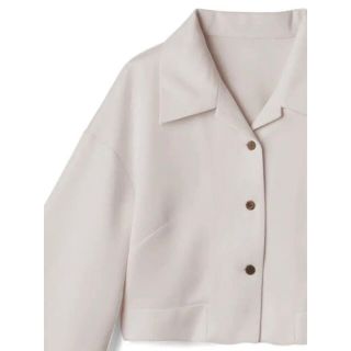 美品 ショート丈ブラウス スペンサージャケット 開襟 花柄 ブラック 黒