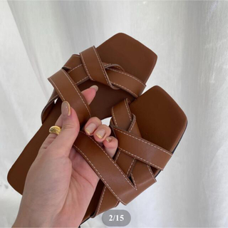 トゥデイフル(TODAYFUL)のRibbon stitch flat sandal(サンダル)