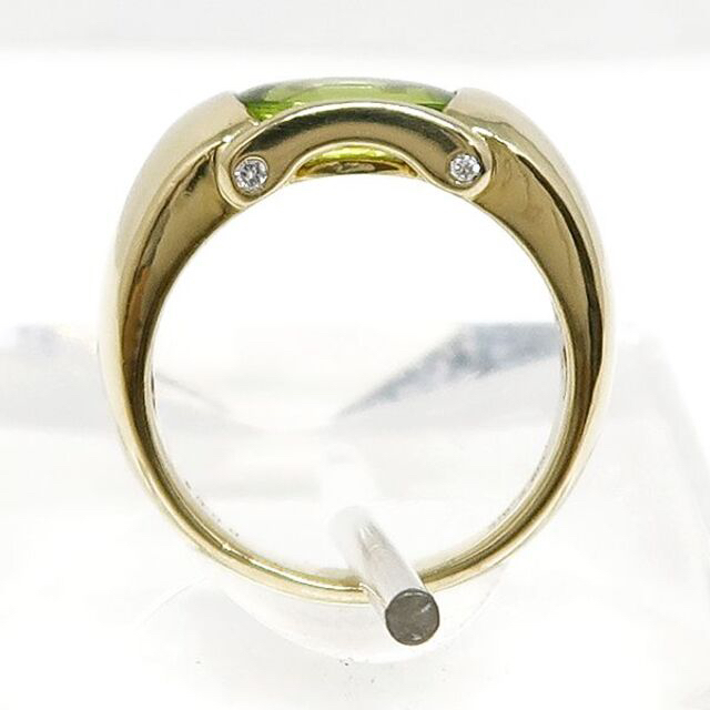 美品 K18 ペリドット ダイヤ リング　2.32ct　指輪 12号 レディースのアクセサリー(リング(指輪))の商品写真