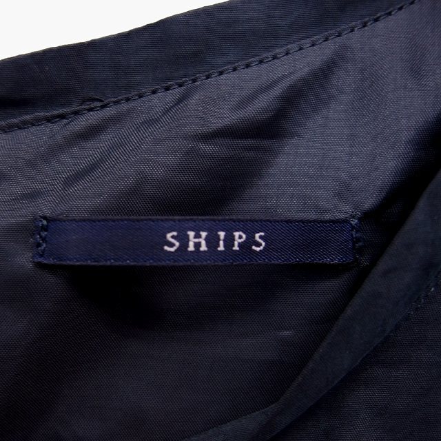 SHIPS(シップス)のシップス SHIPS ワンピース 膝上 ミニ 丸首 七分袖 無地 シンプル レディースのワンピース(ミニワンピース)の商品写真
