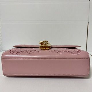 DOLCE&GABBANA ピンク レースカットワーク ショルダーバッグ 美品