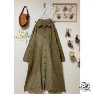 ♪⑤⑧⑤⑧ 新品 綿 切り替え ニコアンド リンネル sm2 so cheer(ロングワンピース/マキシワンピース)