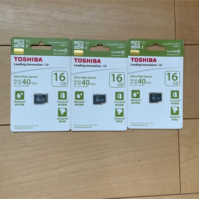 東芝(トウシバ)のMicro SD HC1 16GB CLASS10 TOSHIBA スマホ/家電/カメラのスマートフォン/携帯電話(その他)の商品写真