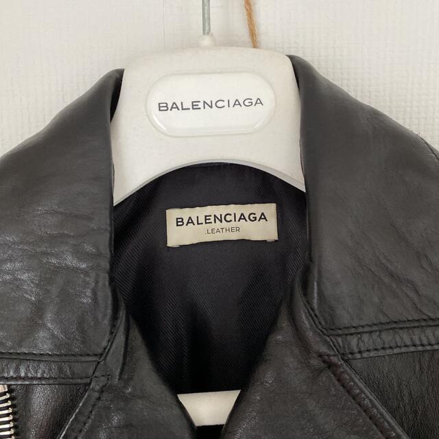 Balenciaga(バレンシアガ)のバレンシアガ　BALENCIAGA ライダースレザージャケット　サイズ34 レディースのジャケット/アウター(ライダースジャケット)の商品写真