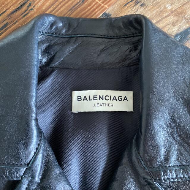 Balenciaga(バレンシアガ)のバレンシアガ　BALENCIAGA ライダースレザージャケット　サイズ34 レディースのジャケット/アウター(ライダースジャケット)の商品写真