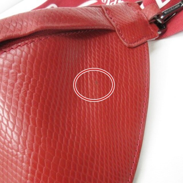 Max Mara(マックスマーラ)のマックスマーラ ウィークエンドライン ボディバッグ 2WAY ロゴ レザー 赤 メンズのバッグ(ボディーバッグ)の商品写真