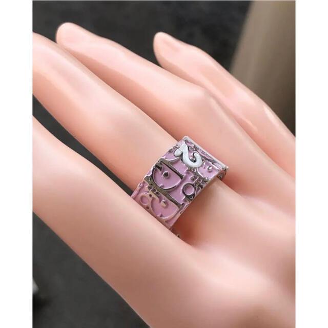 美品☆Diorクリスチャンディオール トロッターリング ピンク系 美品☆Diorクリスチャンディオール トロッターリング ピンク系