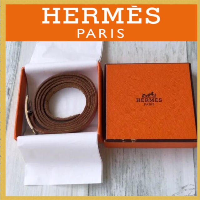 正規品✨HERMES エルメスロングブレスレット　チョーカー 　ブラウン