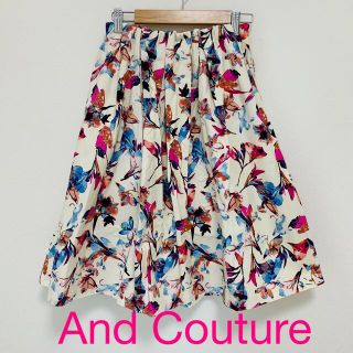 アンドクチュール(And Couture)の♡使用品♡And Couture アンドクチュール 花柄膝丈スカート(ひざ丈スカート)