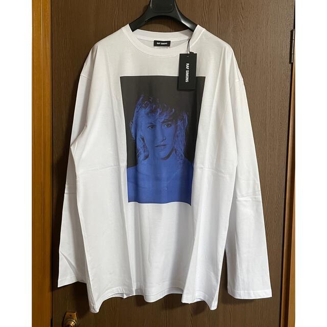 白XL新品 RAF SIMONS ロング Tシャツ 長袖 ラフシモンズ ロンT 100