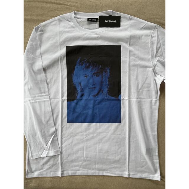 白XL新品 RAF SIMONS ロング Tシャツ 長袖 ラフシモンズ ロンT 100
