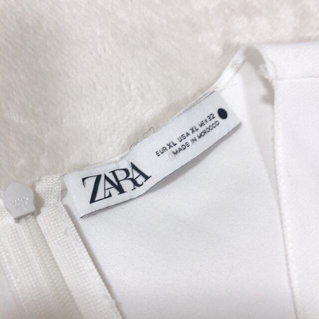 ZARA(ザラ)の美品❣ザラZARA ブラウス！白 レディースのトップス(シャツ/ブラウス(半袖/袖なし))の商品写真