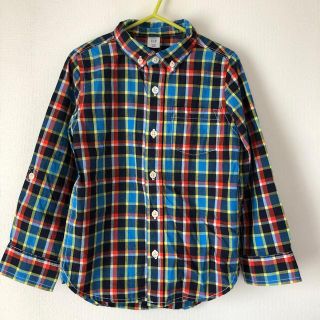 ベビーギャップ(babyGAP)のbabyGAP チェック柄長袖シャツ 110(ブラウス)