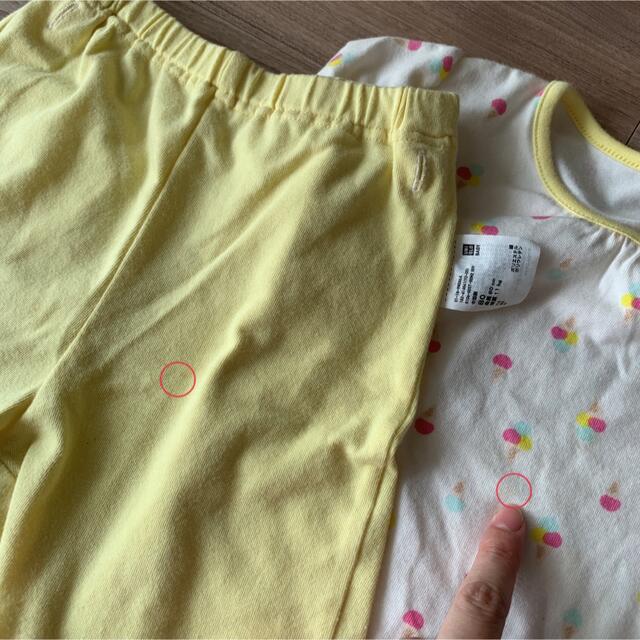 UNIQLO(ユニクロ)のユニクロ　半袖　パジャマ　アイスクリーム キッズ/ベビー/マタニティのベビー服(~85cm)(パジャマ)の商品写真