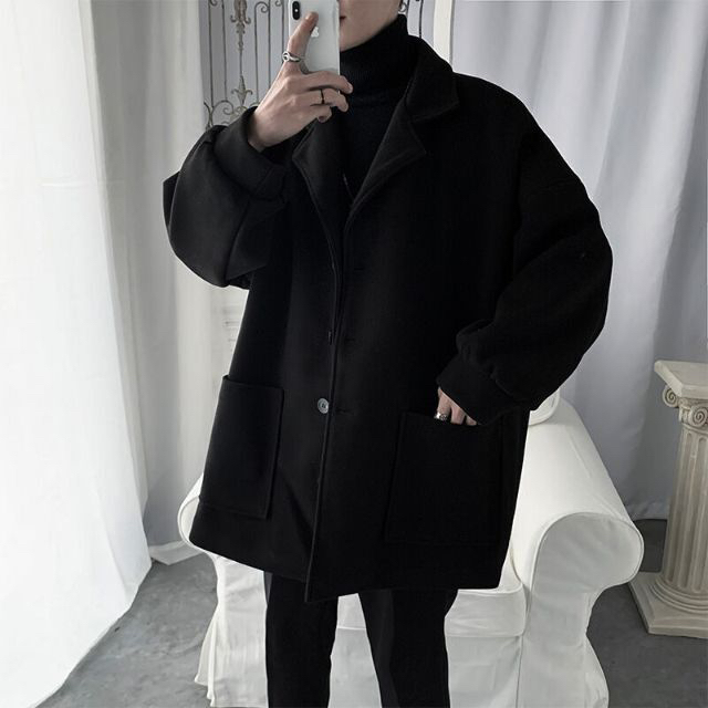 チェスターコート　ブラック メンズのジャケット/アウター(チェスターコート)の商品写真