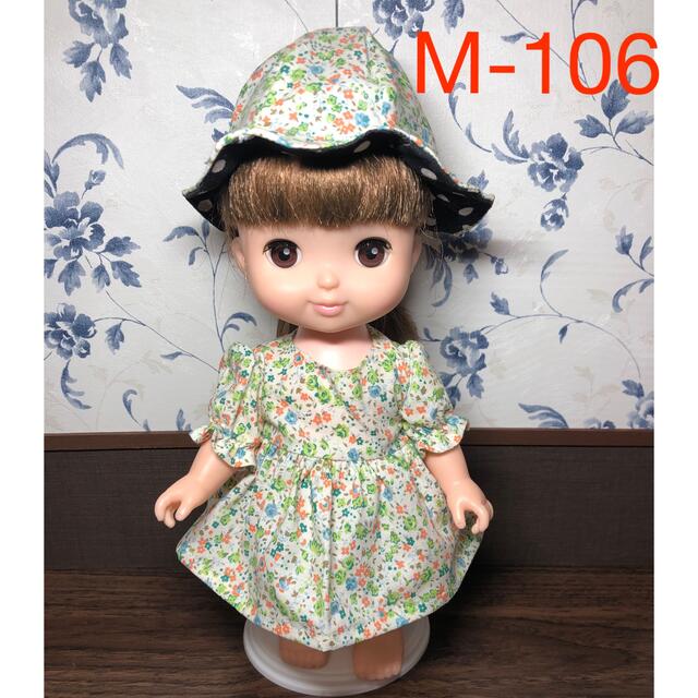 M-106ソランちゃんメルちゃんハンドメイド服 ワンピース帽子セットの ...