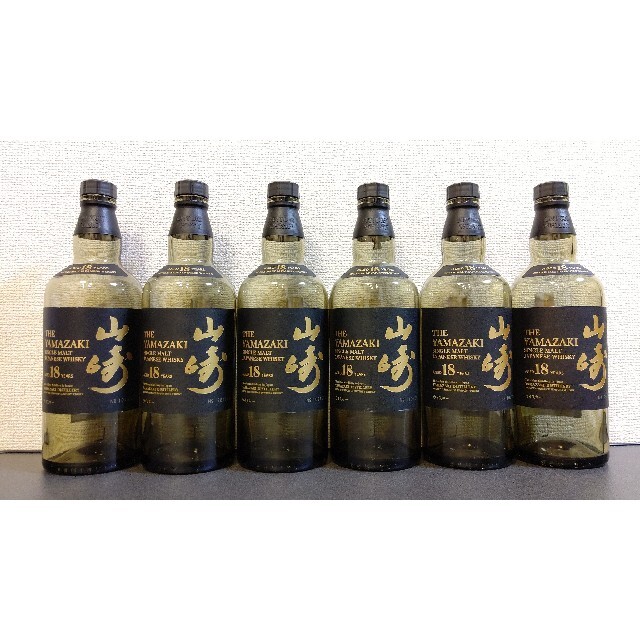 サントリー(サントリー)の山崎18年 空瓶6本セット 食品/飲料/酒の酒(ウイスキー)の商品写真