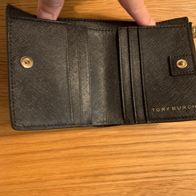 Tory Burch(トリーバーチ)のToryBurch 二つ折り黒財布　52902 エマーソン　ブラック レディースのファッション小物(財布)の商品写真