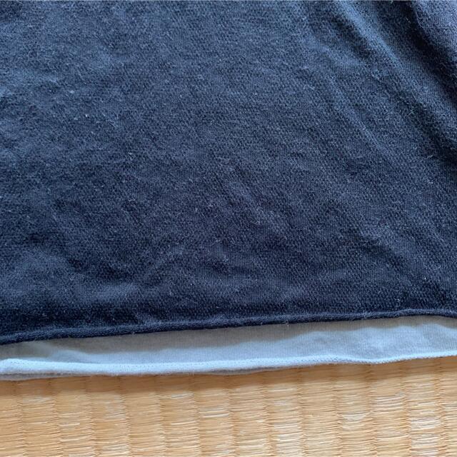 UNIQLO(ユニクロ)のブラック　グレー　Tシャツ カットソー　S レディースのトップス(Tシャツ(半袖/袖なし))の商品写真