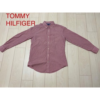 トミーヒルフィガー(TOMMY HILFIGER)のポロシャツ シャツ トミーフィルガー TOMMY Mサイズ チェック ピンク(ポロシャツ)