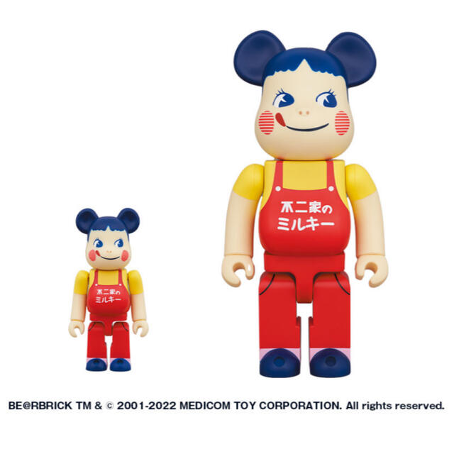 BE@RBRICK ペコちゃんホーロー看板　100%&400%