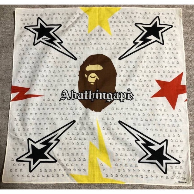 A BATHING APE(アベイシングエイプ)の未使用品　A BATHING APE/BAPE STAバンダナ 2枚セット メンズのファッション小物(バンダナ/スカーフ)の商品写真