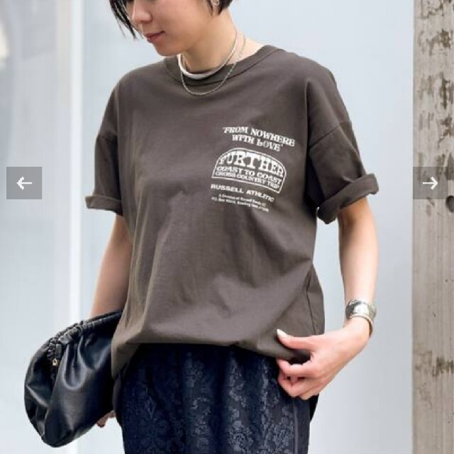 L'Appartement DEUXIEME CLASSE(アパルトモンドゥーズィエムクラス)のAP STUDIO　FURTHER print Tシャツ レディースのトップス(Tシャツ(半袖/袖なし))の商品写真